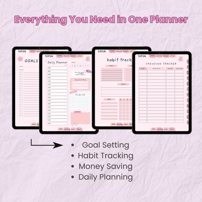 2026 Life Planner | PDF Budget Tracker | Goodnotes iPad | 23+ Pages