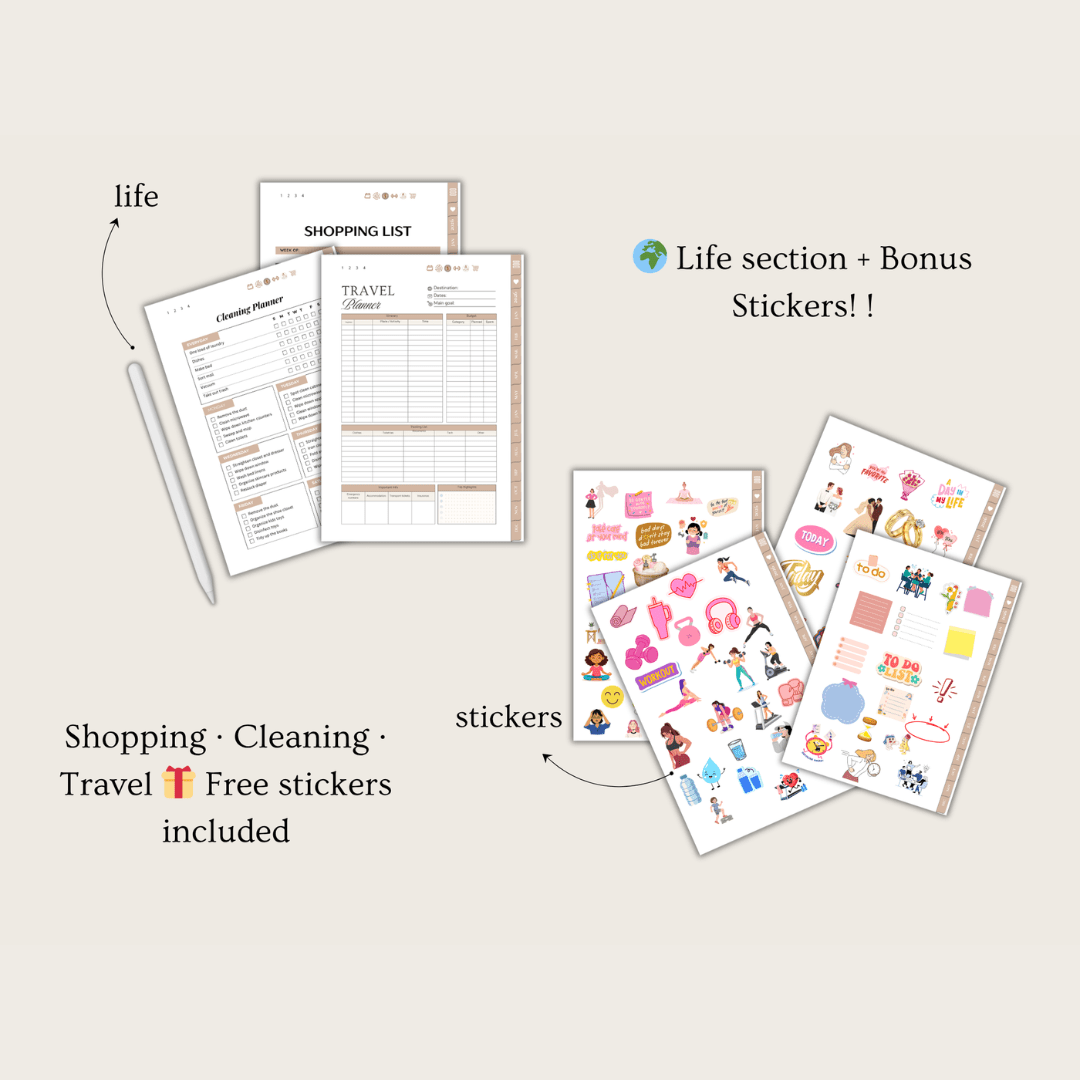 Life Planner 2026 | Digital Planner PDF | Goodnotes iPad Planner | 149+ Pages